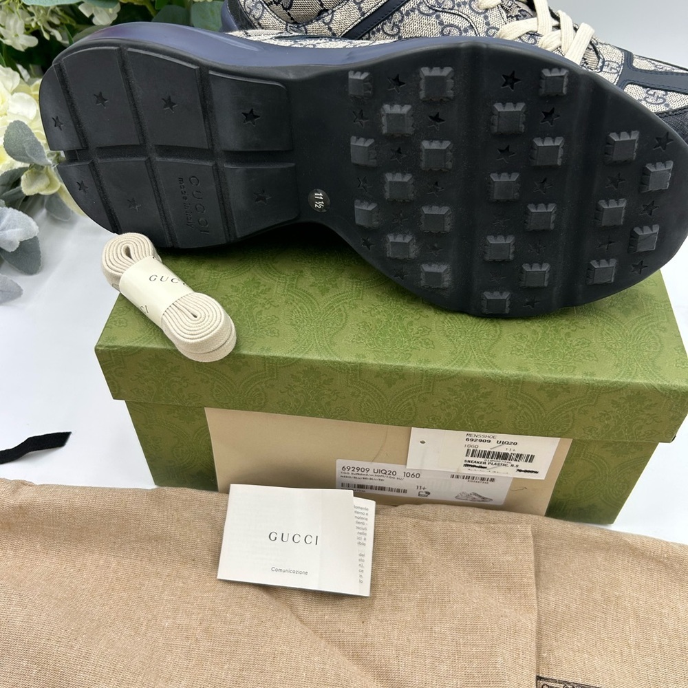 Men's Gucci, GG supreme Rython sneakers size 11.5 made in Italy - Picture 10 of 10